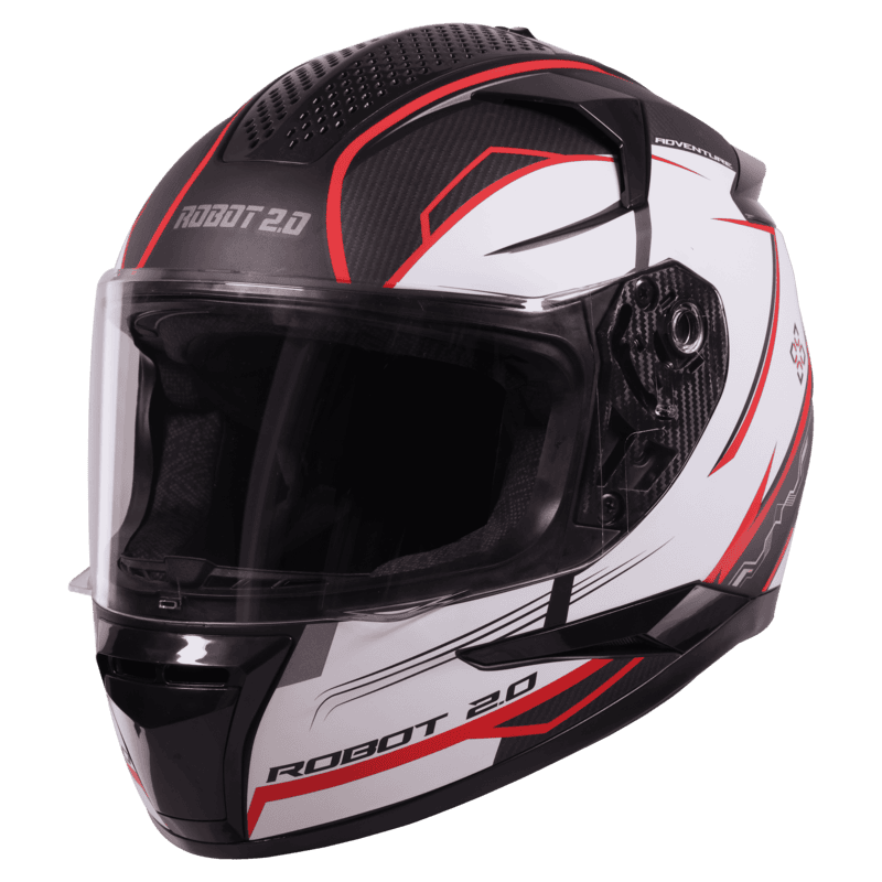 STEELBIRD SBH-35 DOT ROBOT 2.0 ADVENTURE GLOSSY BLACK/RED C/V (XL